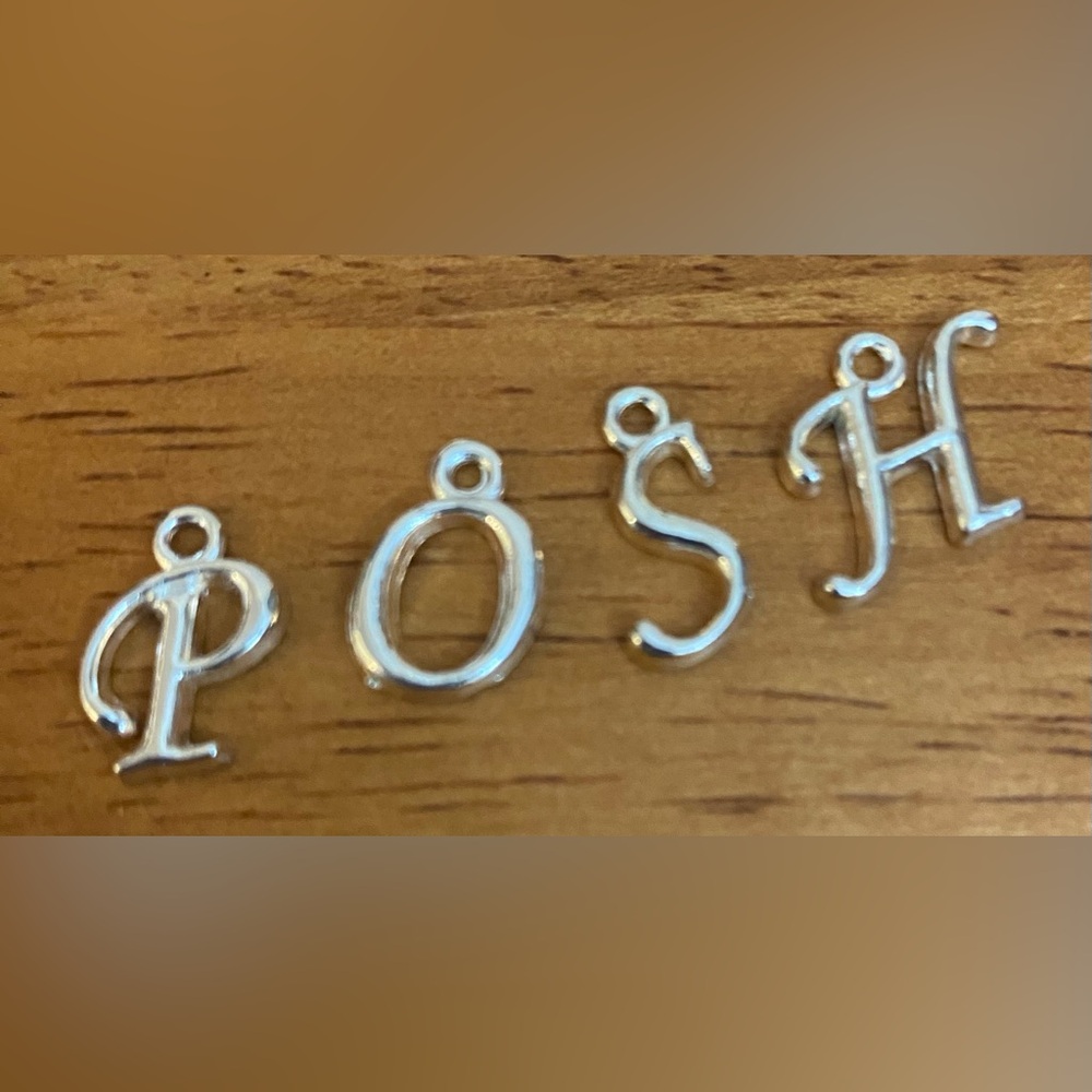 NEW Silver plated 10mm initial charms